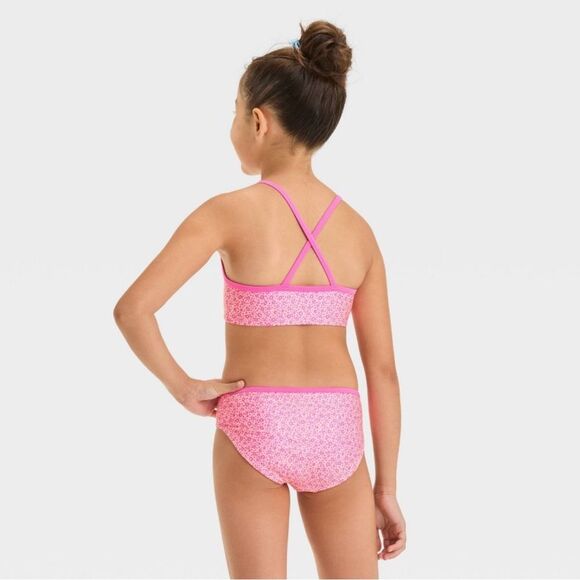 Cat & Jack ~ Girl’s Pink Leopard Spot Bikini Set ~ UPF 50+ UV Protection ~ XL 14 - Picture 3 of 8